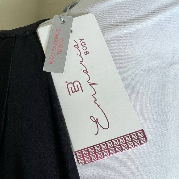 Emporio Body Bodysuit XS/SM Black Plunge V-Neck Padded Sleeveless Brazil Womens - Picture 5 of 10